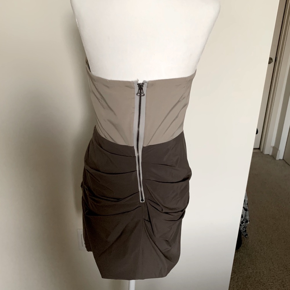 alice + olivia strapless dress